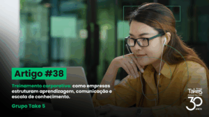 Treinamento corporativo online com foco em aprendizagem, comunicação e escala de conhecimento nas empresas
